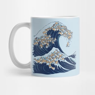 The Great Wave of Corgi Mug